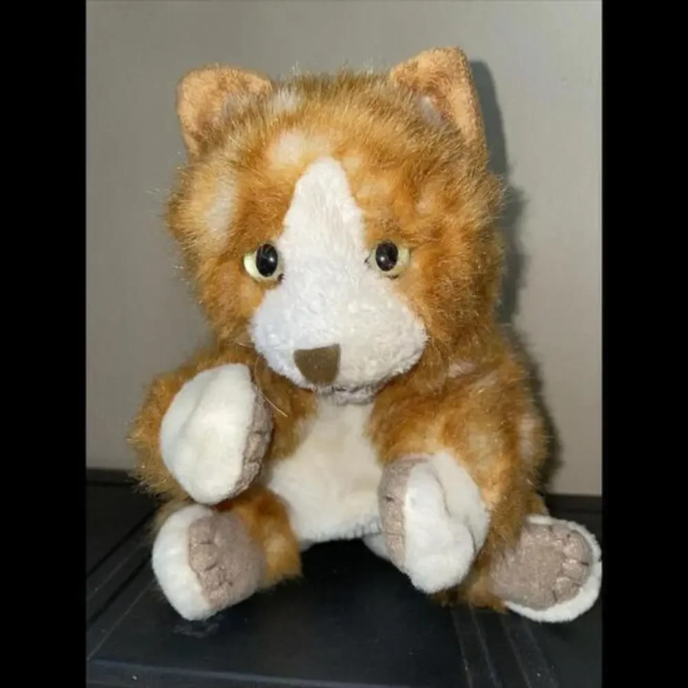 Folkmanis Orange Tabby Kitten Puppet Kitty Cat Soft Cozy Plush